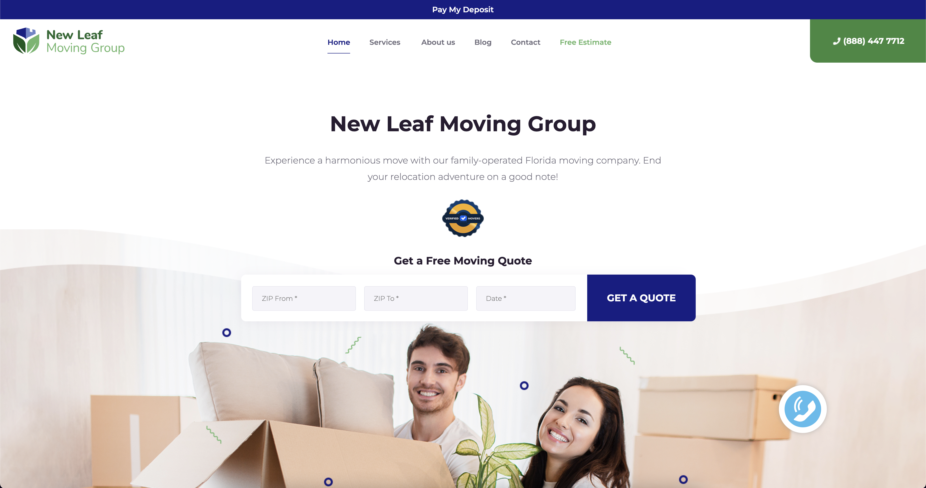 New Leaf Moving Company banner